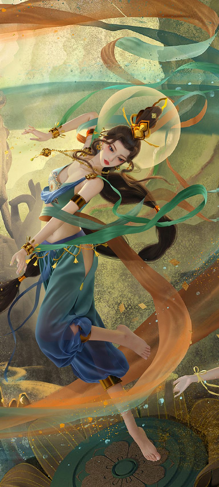 敦煌飞天 女孩手机壁纸