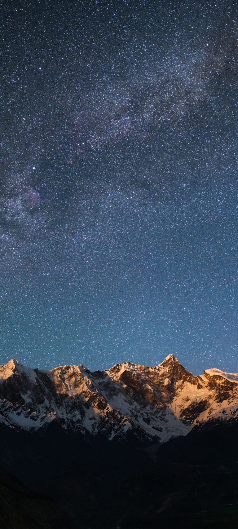 星空 星星 山 风景手机壁纸