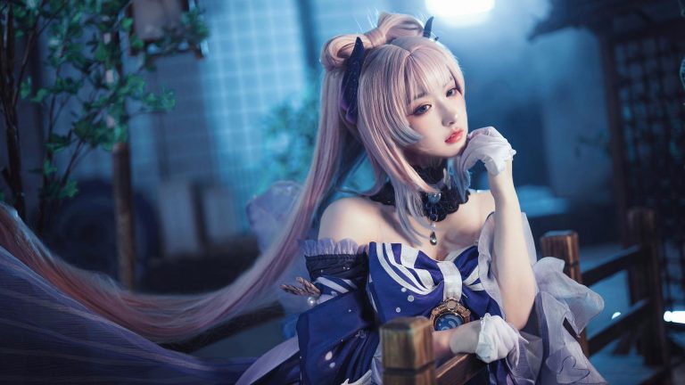 原神珊瑚宫心海高清壁纸1080p真实cosplay美女壁纸