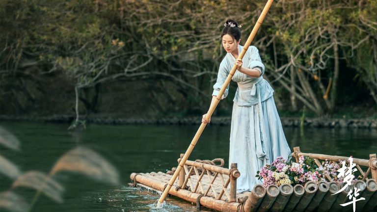 梦华录 赵盼儿 刘亦菲撑竹筏壁纸